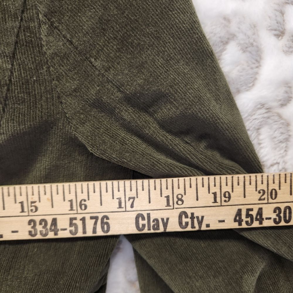 Calvin Klein‎ Jacket Womens M Green Blazer Corduroy Stretch Pockets Soft Comfy - Picture 5 of 7